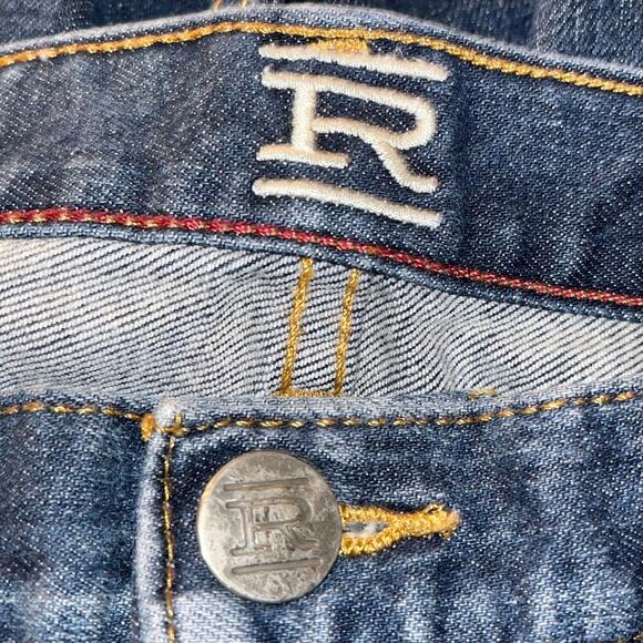 RYE Denim Jefferson Jean Shorts Size 38 Medium Wash Stretch Cuffed - Picture 5 of 6